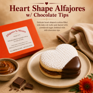 Heart Shape Chocolate Coated Alfajores - 12 count